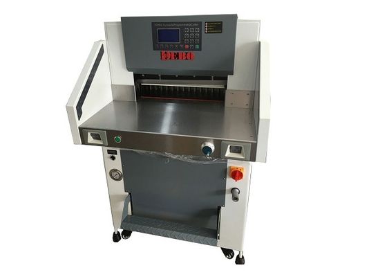 China Programmed Hydraulic Guillotine Paper Cutter With LCD Screen 520mm Cutting Size supplier